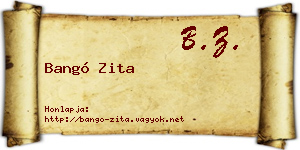 Bangó Zita névjegykártya