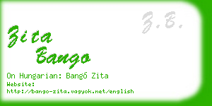 zita bango business card